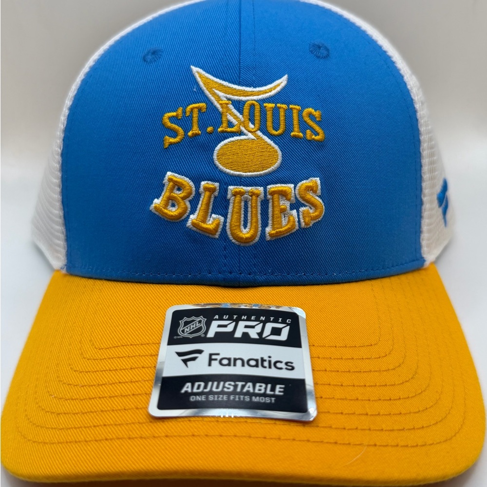 St. Louis Blues Fanatics Authentic (Hard Front Shell) Cap - OSFM/ADJUSTABLE NWT